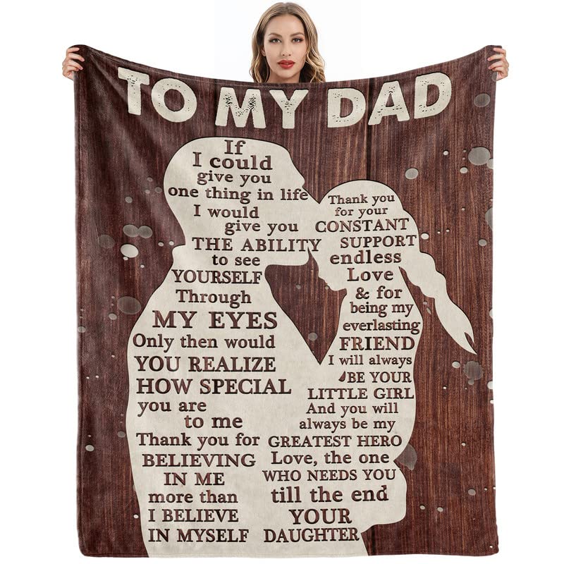 Gifts For Dad From Daughter To My Dad Blanket Best Gift For Fathers Day Birthday Christmas Valentines Day Bday Present Idea For