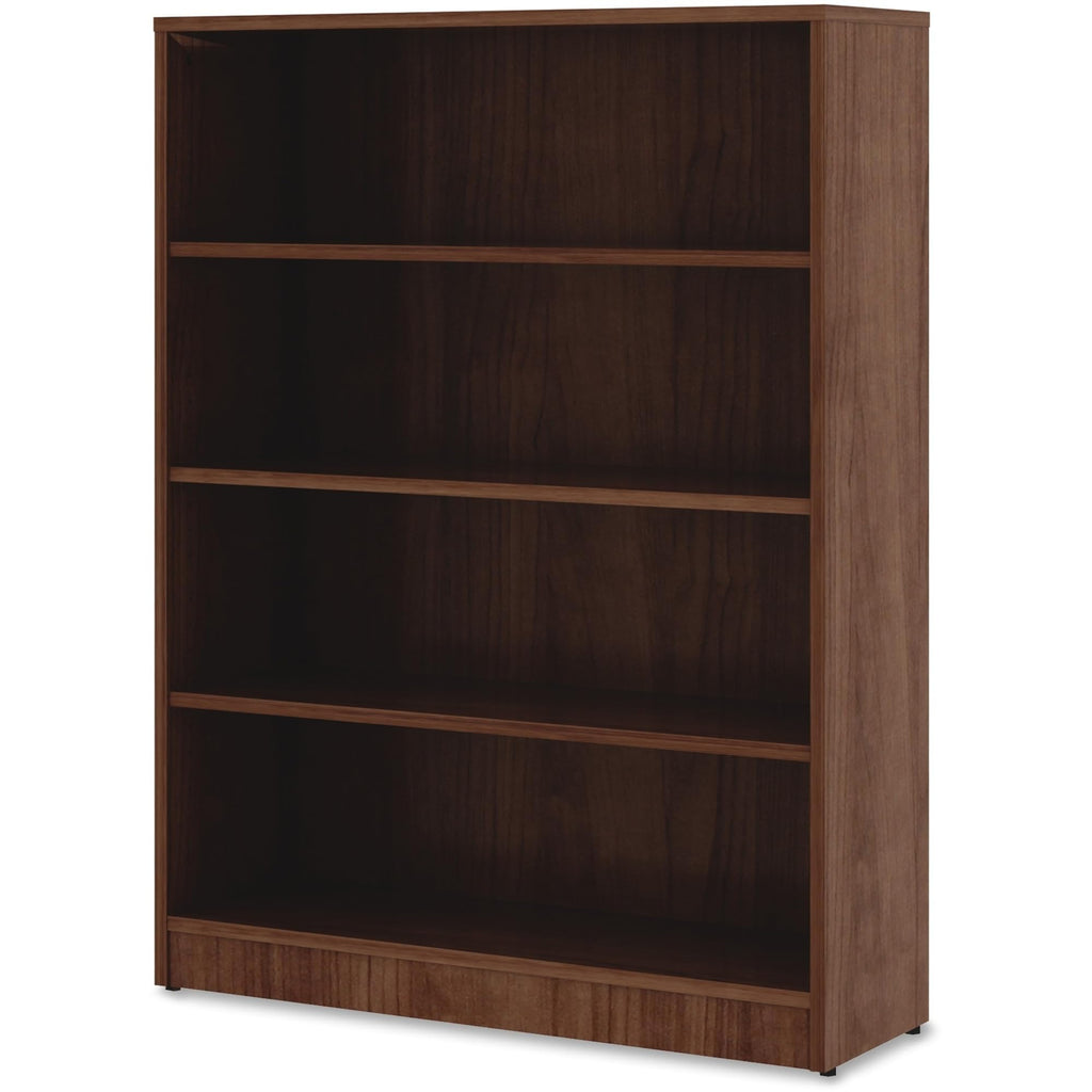 Lorell Walnut Laminate Bookcase, 48" x 36" x 12"