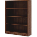 Lorell Walnut Laminate Bookcase, 48" x 36" x 12"