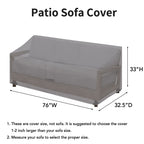 Easy-Going Waterproof Patio Sofa Cover Uv Resistant 3 Seater Outdoor Sofa Cover Weatherproof Lawn Patio Furniture Cover With Tape Sealed Seam (76Wx32.5Dx33H Inch, Gray)