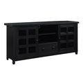 Convenience Concepts Newport Park Lane 1 Drawer TV Stand with Storage Cabinets and Shelves for TVs up to 65 Inches, Black