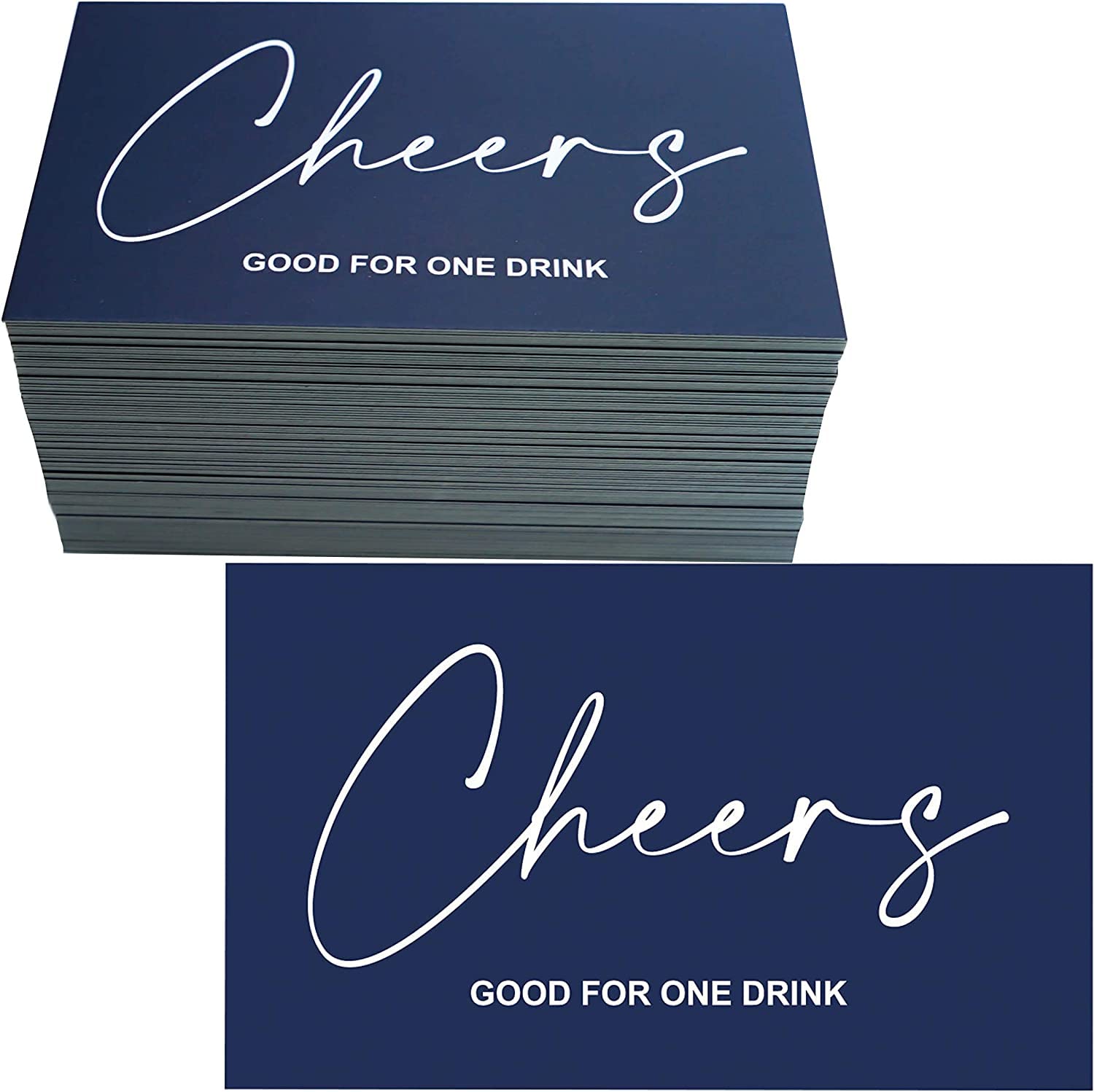 RXBC2011 450 Free Drink Tickets Drink Tokens for Party Wedding Halloween Work Event Party Bar, Dark Navy Blue