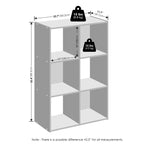 Furinno Pelli Cubic Storage Cabinet, Bookcase, Bookshelf, 6-Cube, White