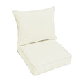 Sorra Home Indoor/Outdoor Corded Deep Seating Pillow And Cushion Set, 23.5 In X 23 In X 5, Canvas Natural 72 Count