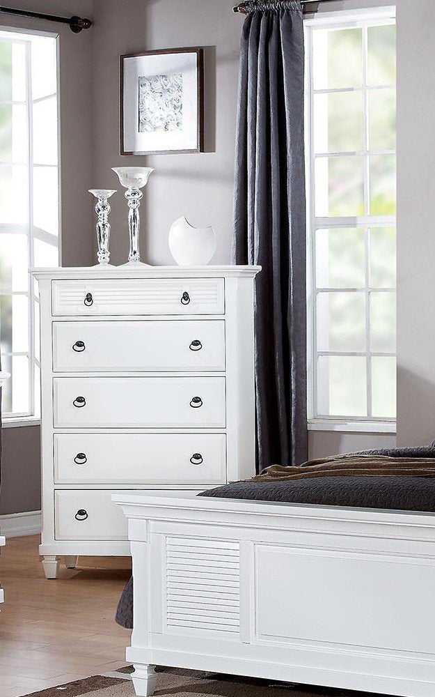 HomeRoots Furniture White Chest Multicolor