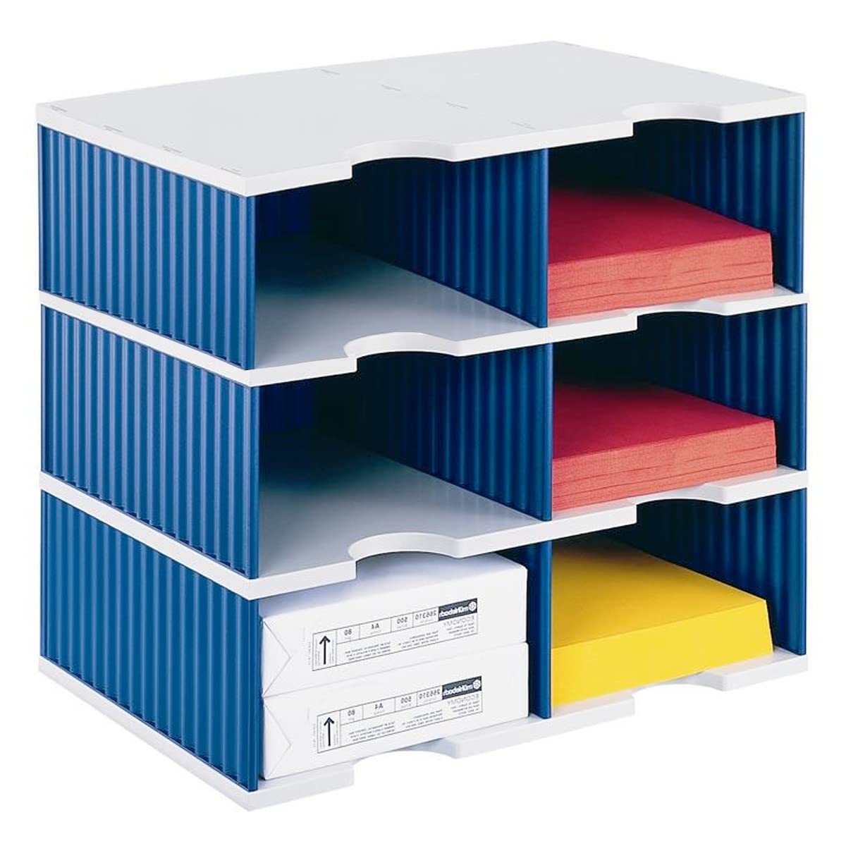 Ultimate Office Tierdrop Desktop Organizer. 6-Compartment High Capacity Mail, Classroom and Literature Sorter, Features Extra Hi