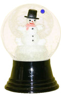 Viennese Glass Snow Globe With Snowman And Floating Balloon