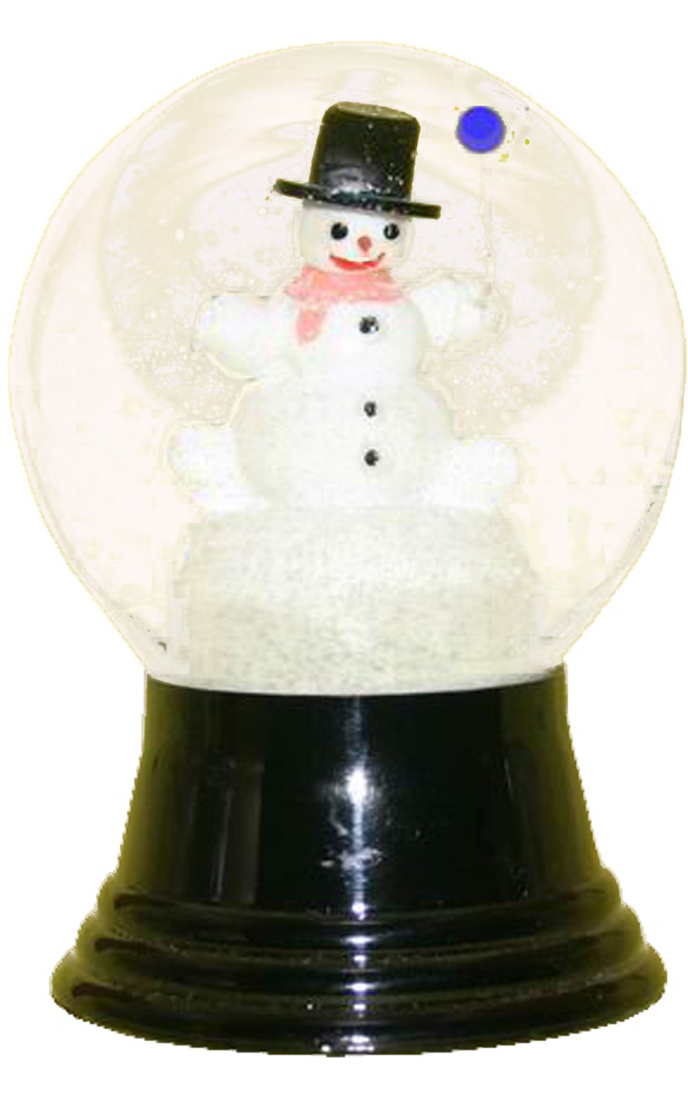 Viennese Glass Snow Globe With Snowman And Floating Balloon