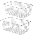 Freezer Wire Storage Baskets,Farmhouse Organizer Storage Bins Large Organizer Bins for Laundry Room, Closets, Garage, Office, Ba