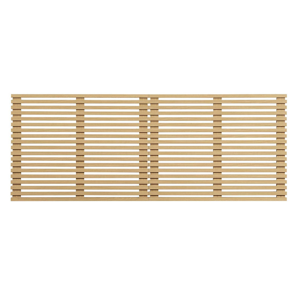 Modway Render Mid-Century Modern Wall-Mount Headboard in Oak, King (U.S. Standard)