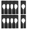 uxcell 10 Pcs Clothes Dividers,Rectangle Closet Rack Dividers Clothing Rack Size Dividers Blank Labels Writable & Reusable for H