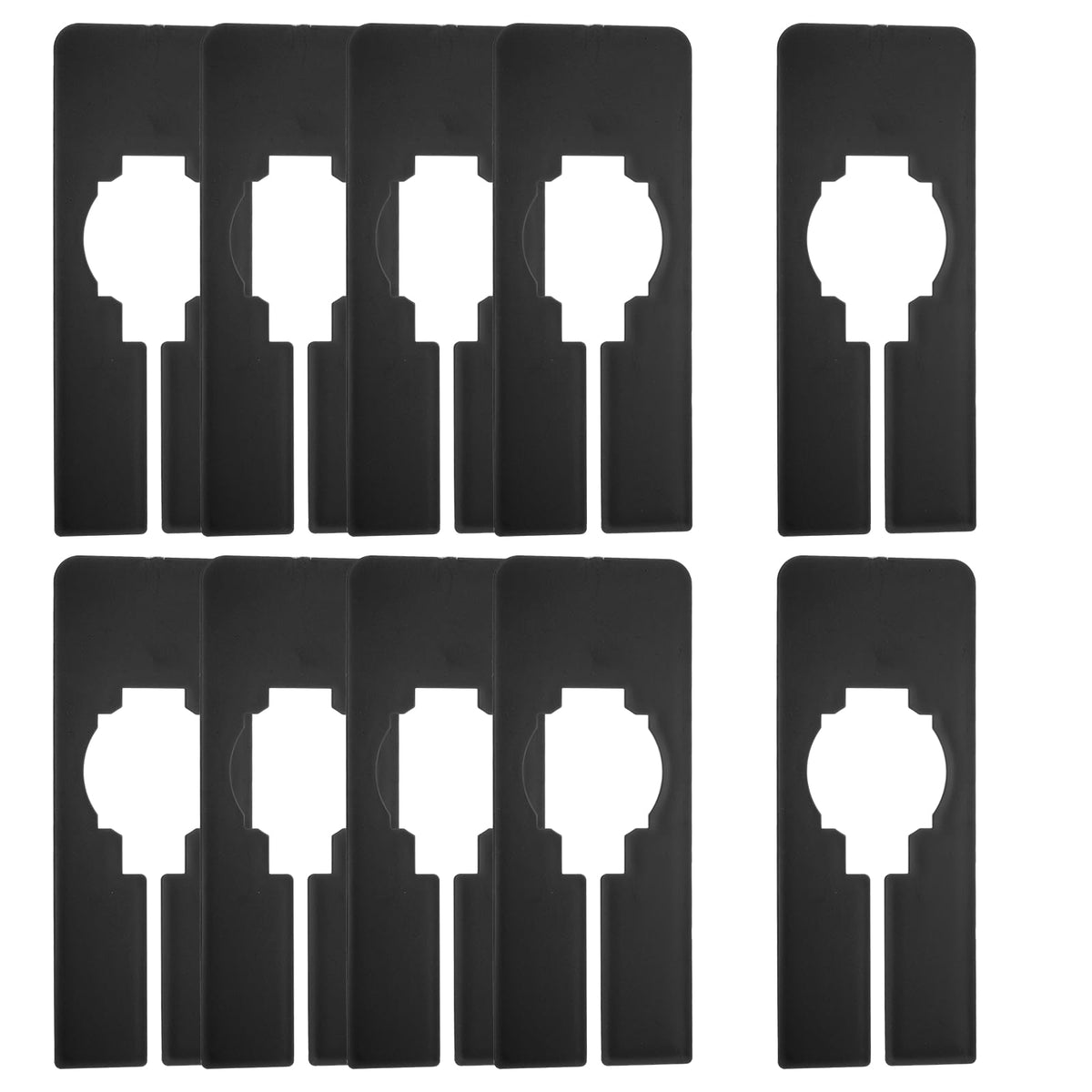 uxcell 10 Pcs Clothes Dividers,Rectangle Closet Rack Dividers Clothing Rack Size Dividers Blank Labels Writable & Reusable for H