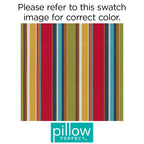Pillow Perfect Stripe Indoor/Outdoor Accent Throw Pillow, Plush Fill, Weather, And Fade Resistant, Lumbar - 11.5' X 18.5' , Re