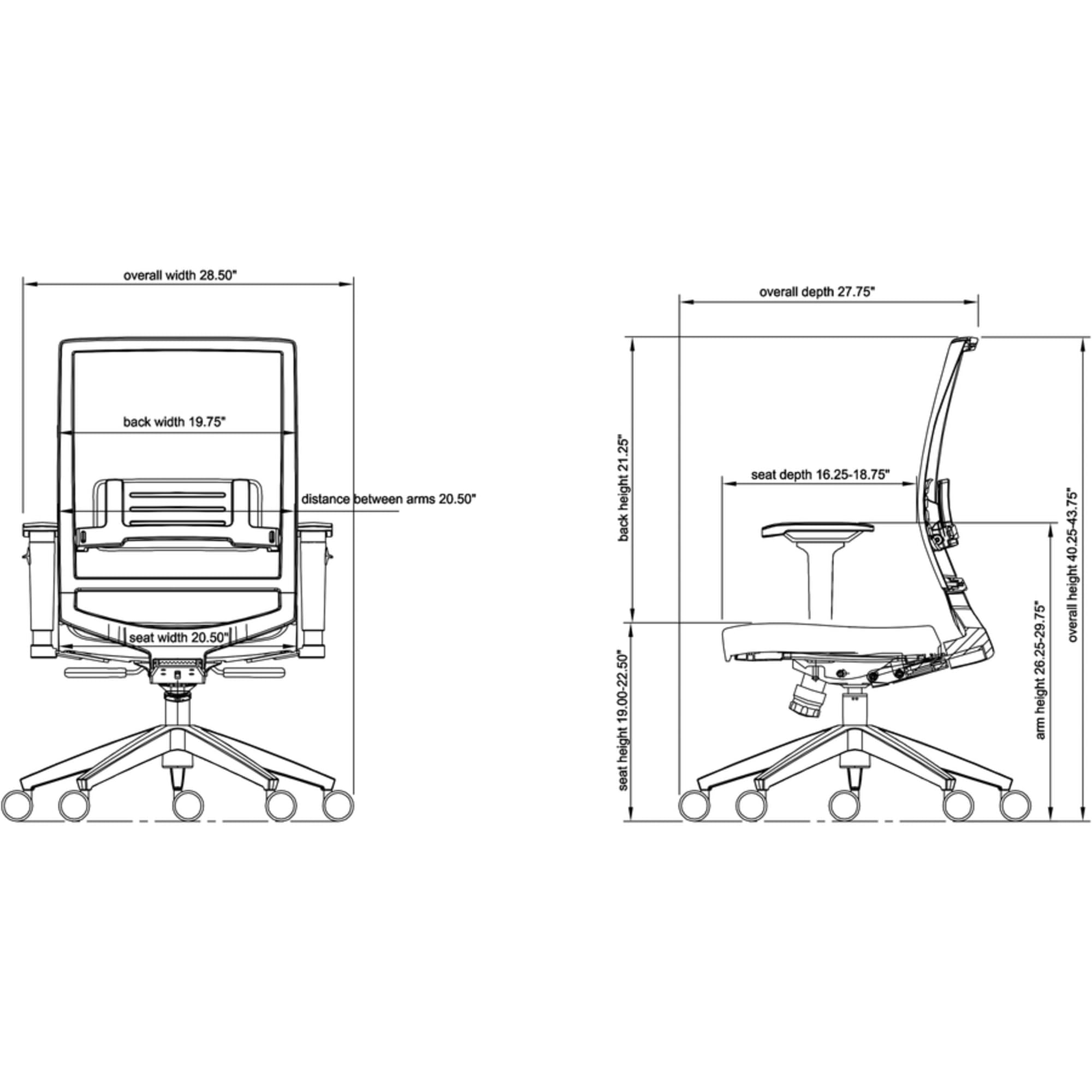 Lorell Executive Swivel Chair, Black