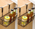 Rayver Creation Mild Steel Combo of 2 Hanging Multipurpose Baskets for Kitchen, Fruits Vegetables Storage Organizer, Black