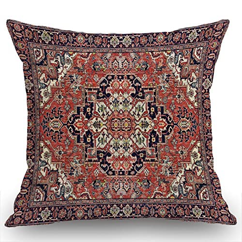 Moslion Throw Pillow Case Part Of Old Persian Carpet Texture Cotton Linen Square Cushion Cover Standard Pillowcase For Men Women