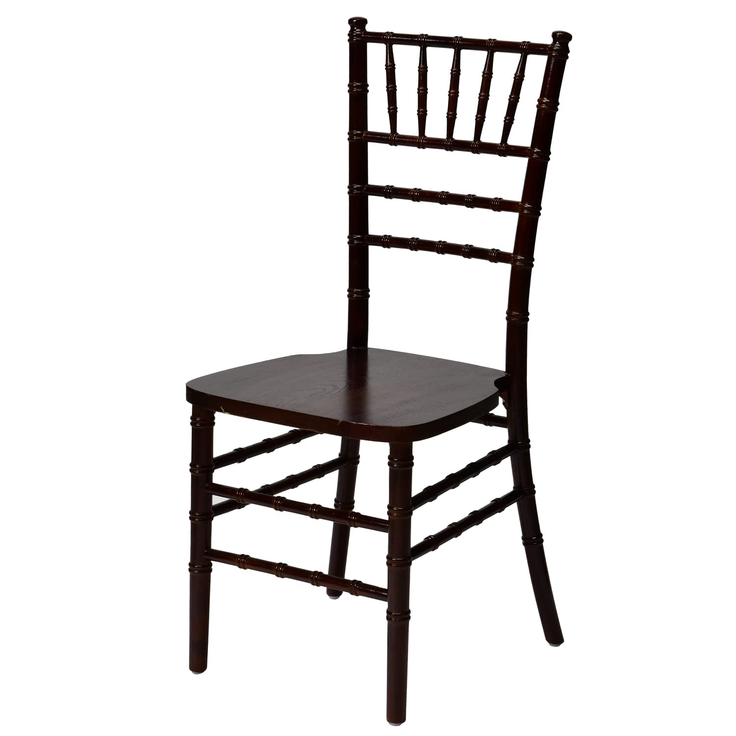 Commercial Seating Products European Red Mahogany Wood Dining Chairs, 2-Pack