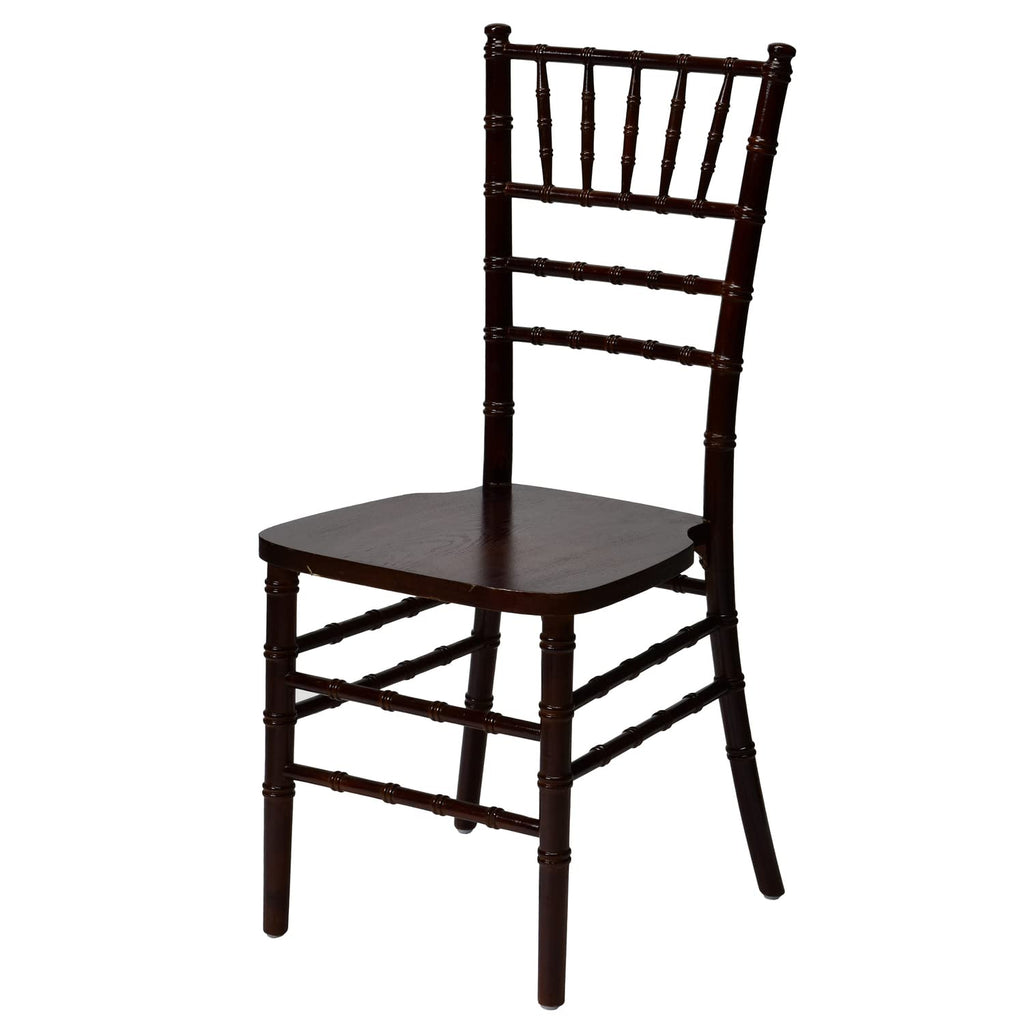 Commercial Seating Products European Red Mahogany Wood Dining Chairs, 2-Pack