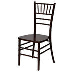 Commercial Seating Products European Red Mahogany Wood Dining Chairs, 2-Pack