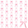 Yeaqee 4 Pcs Pink Bow Hanging Garland Banner, 3D Pink Bow Banner Party Decorations for Coquette Bachelorette Party, Coquette Bir