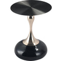 Savoy Collection Modern End Table In Shiny Black