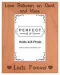 ThisWear Aunt Niece Frame Love Between Aunt and Niece Lasts Forever Wood Engraved 4x6 Portrait Picture Frame