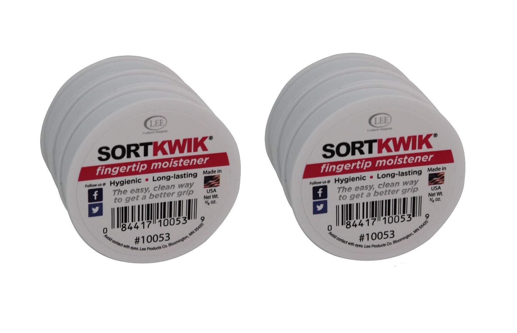 Lee 10053 Sortkwik Fingertip Moisteners, 3/8 Oz, Pink, Sold As 6 Pack