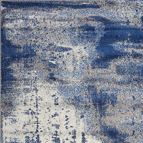 HomeRoots 60' X 90' Ice Blue Polypropylene Rug