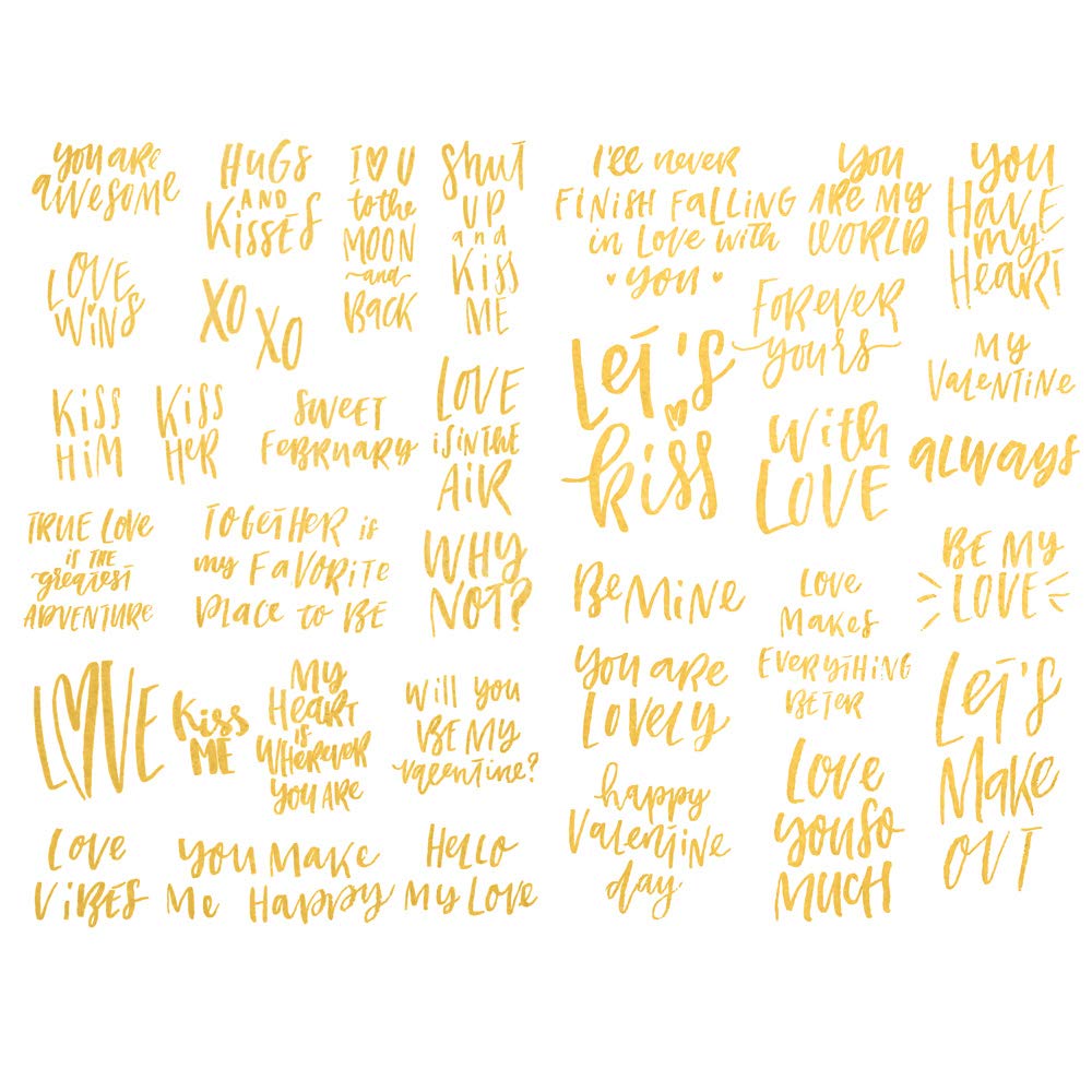 Seasonstorm Golden Love Words Text Kawaii Aesthetic Happy Planner Diary Journal Stationery Scrapbooking Clipping Stickers Travel