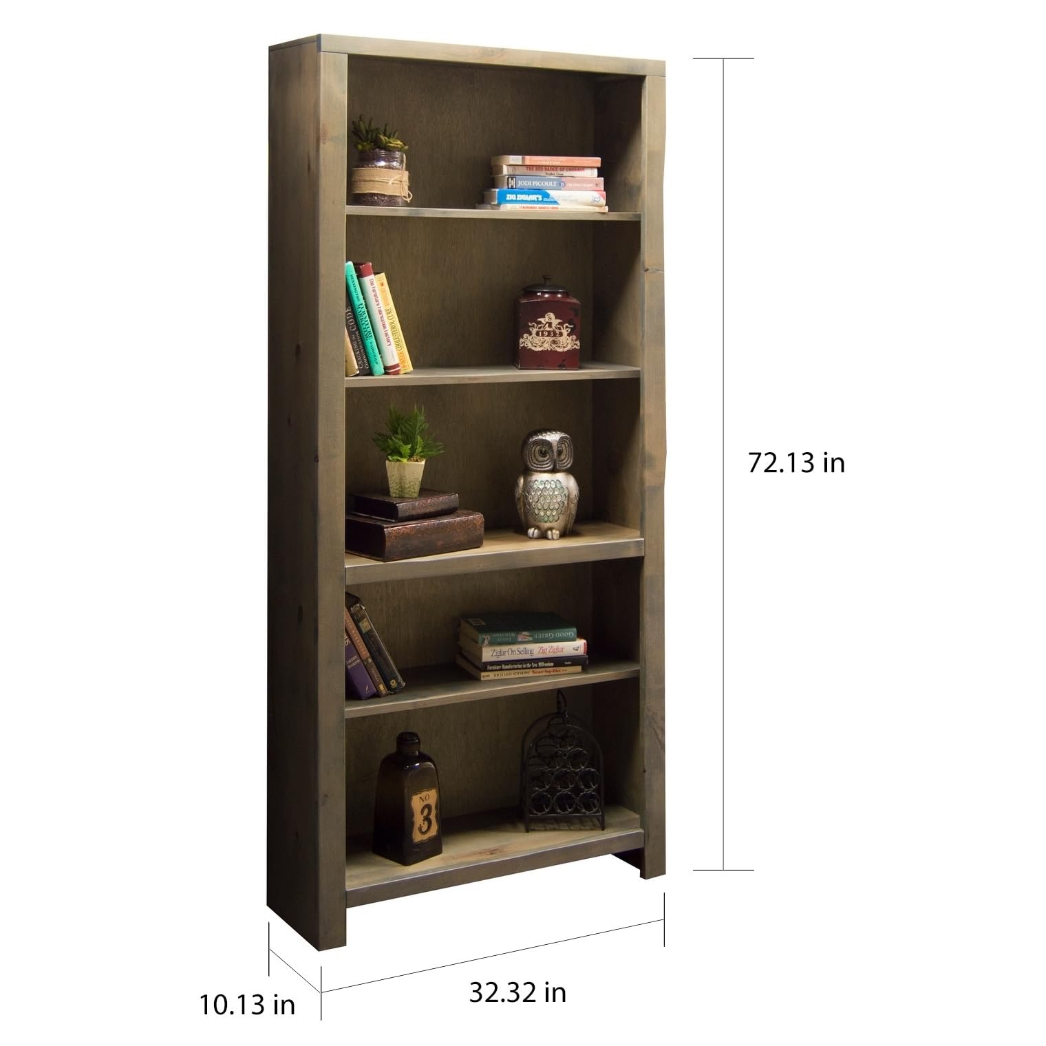 Legends Furniture Joshua Creek Bookcase 72&quot; Barnwood