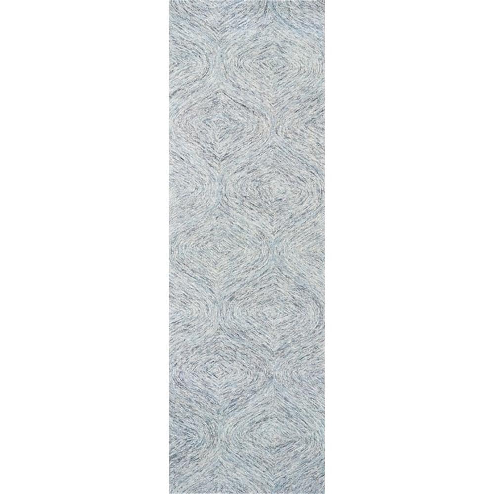 Rizzy Home Alora Decor London 2'6" X 8' Trellis Blue/Gray/Rust/Blue Hand-Tufted Area Rug
