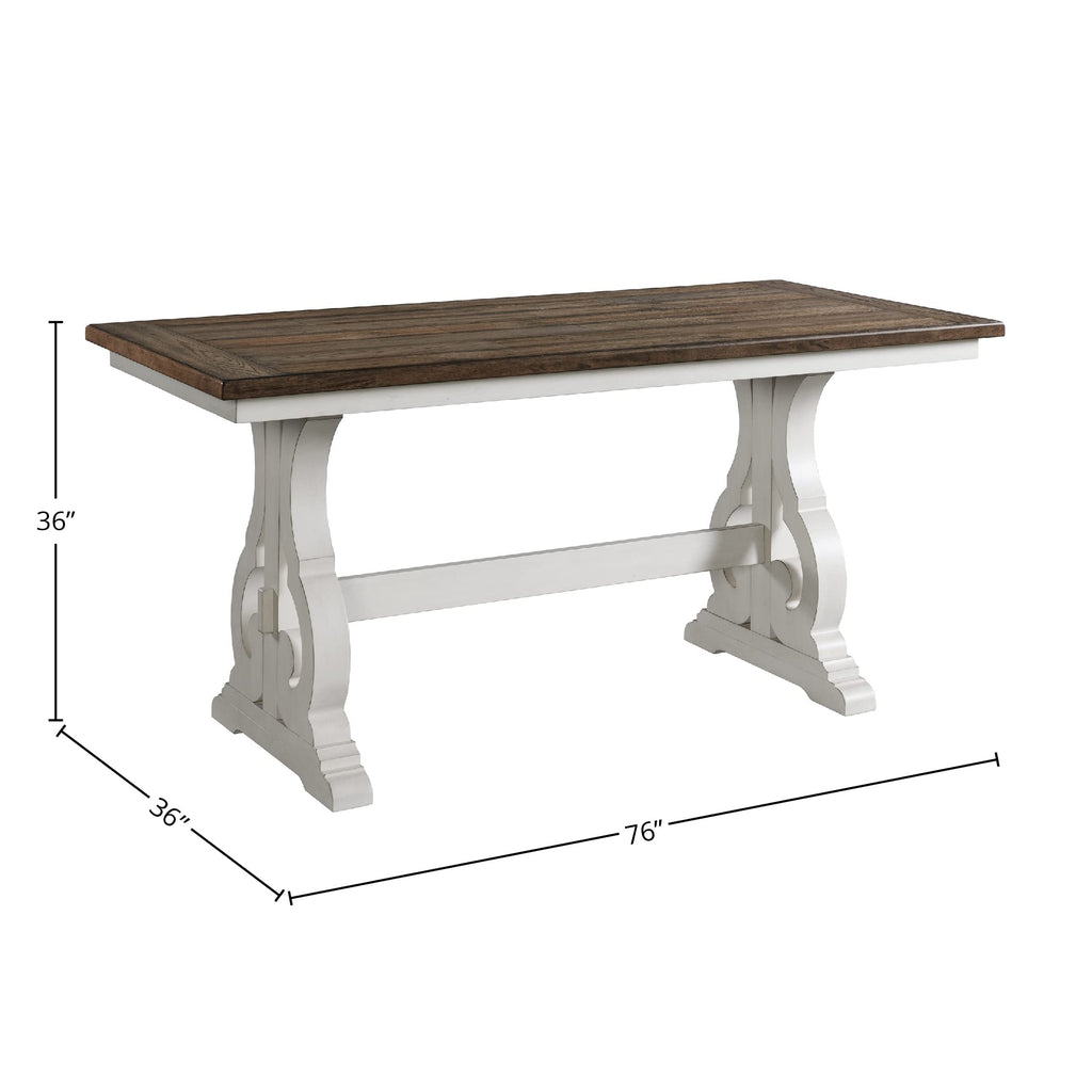 Intercon Drake Height, Rustic White & French Oak Counter Tables