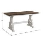 Intercon Drake Height, Rustic White & French Oak Counter Tables