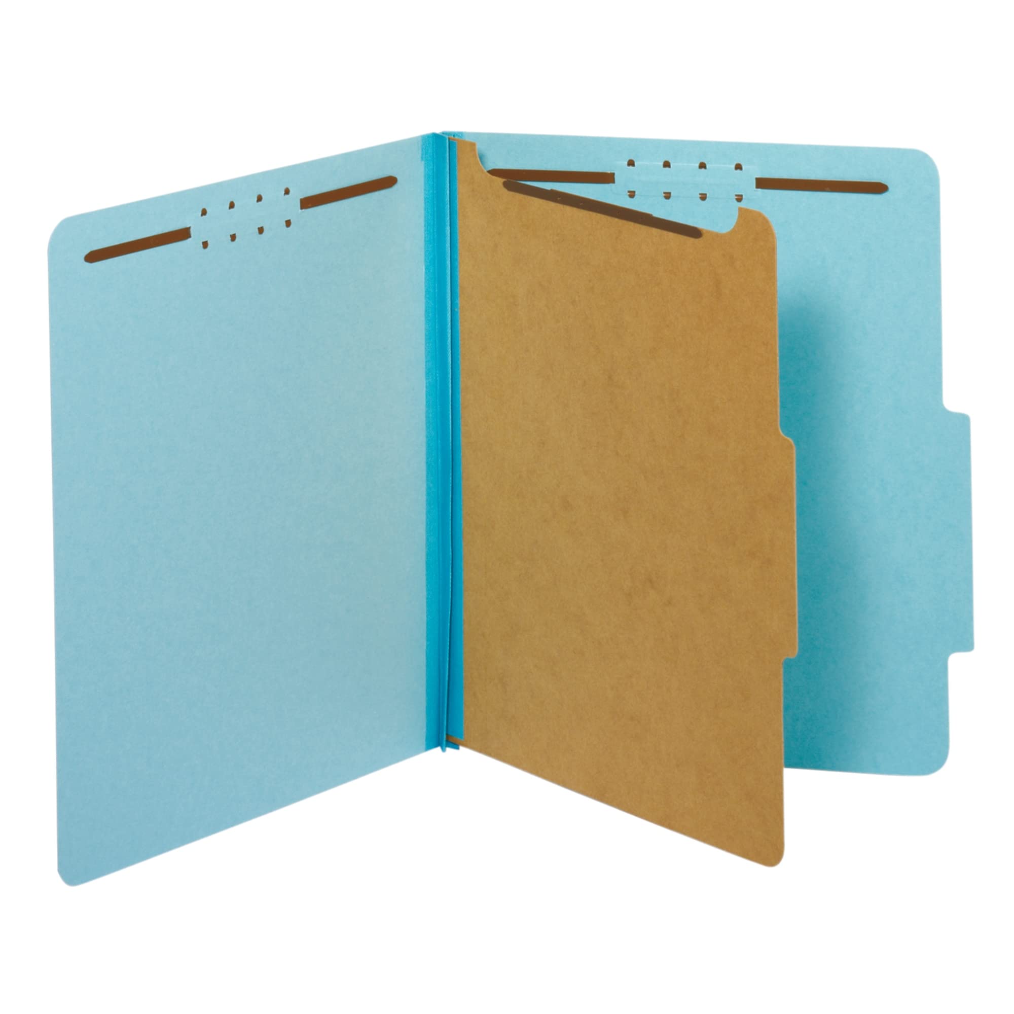 Pendaflex Classification Folders, Standard, 1 Divider, Embedded Fasteners, 2/5 Cut Tab, Blue, Letter, 10/Bx (23730P), Specialty