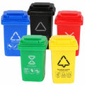 WNHNO 5Pcs Colorful Tiny Recycle Bin for Desk, Garbage Trash Pen Holder, Recycle Bin Pencil Holder, Miniature Garbage Trucks Tr