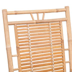 vidaXL Rocking Chair with Cushion Rocking Armchair Outdoor Garden Patio Terrance Backyard Chair Seating Sun Lounger Furniture Bamboo