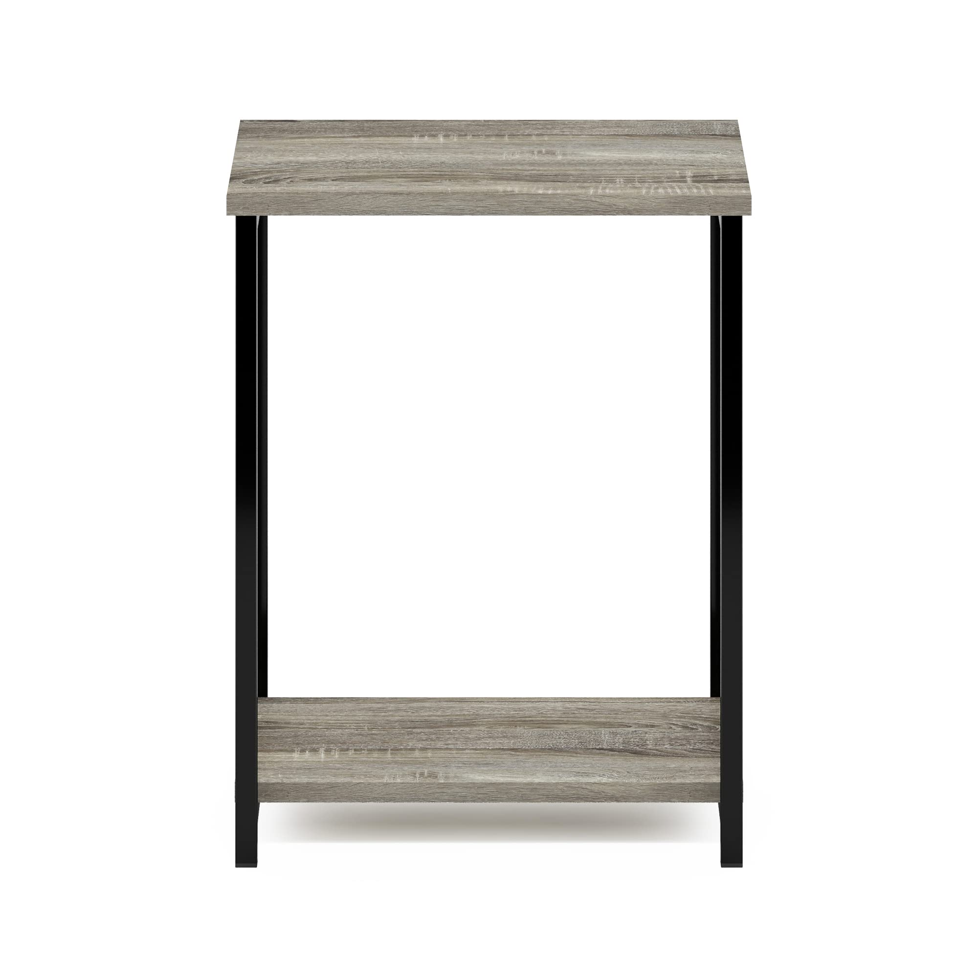 Furinno Simplistic Metal Frame End Table, 1-Pack, French Oak