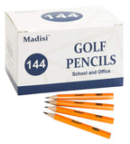 Madisi Golf Pencils, 2 Hb Half Pencils, 3.5' Mini Pencils, Pre-Sharpened, 144 Count