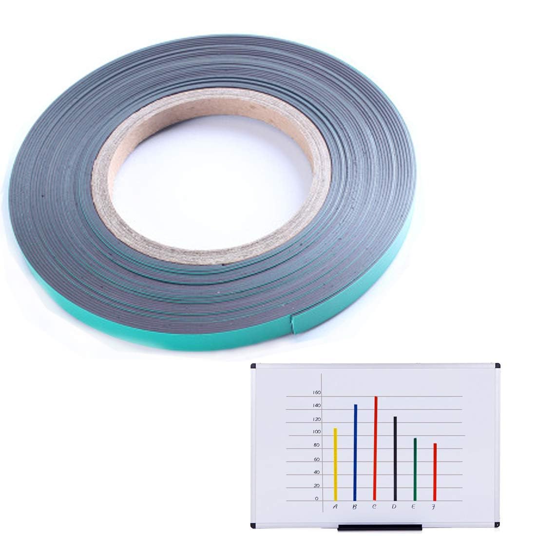 Magnetic Tape Roll Colored Thin Strips - Dry Erase Magnet Whiteboard Graphic Art Tape/ 10Mm 33Ft Grid Marking Line Magnet Tape(G