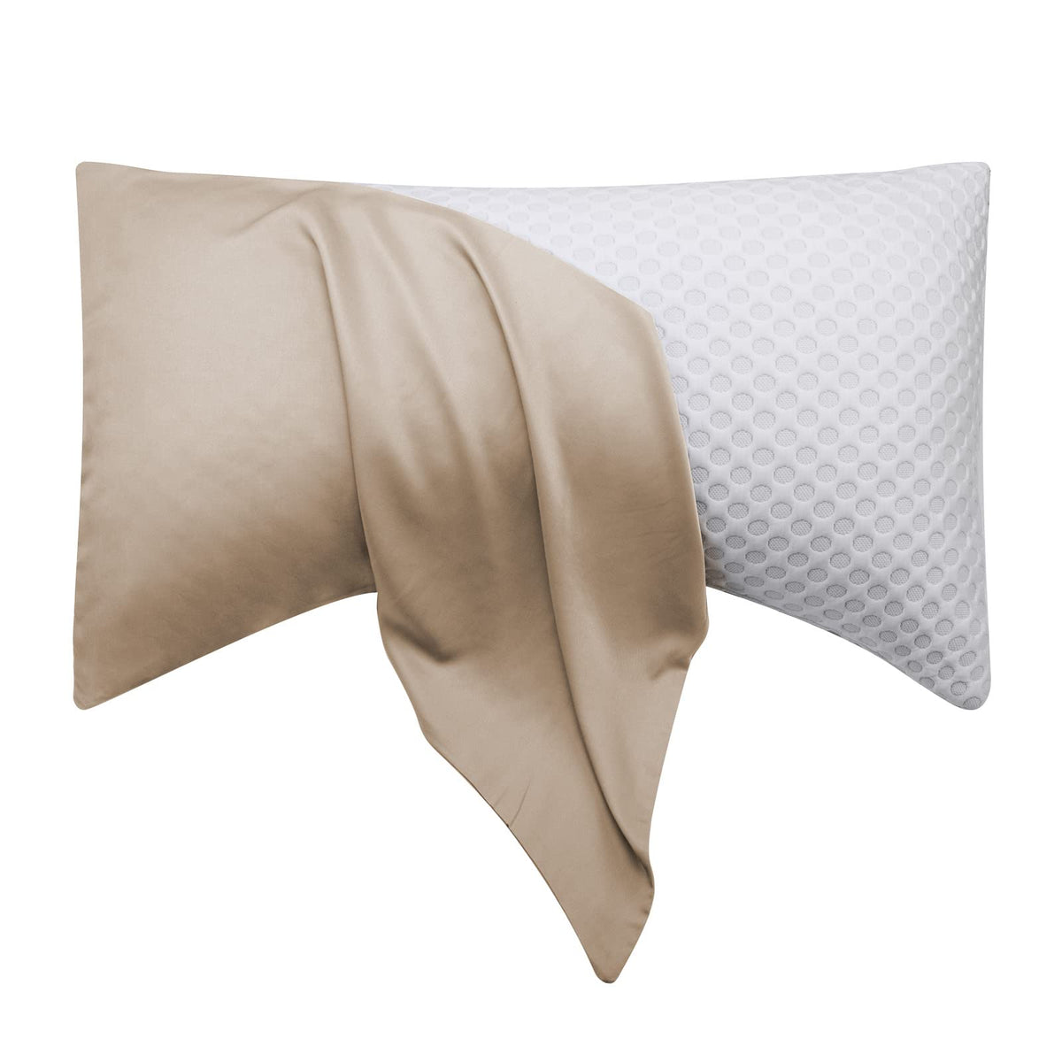 Cooling Curved Pillow Cases - Rayon Derived From Bamboo Side Sleeper Pillowcase Cover - Breathable Cool Silky Soft Pillowcase Fo
