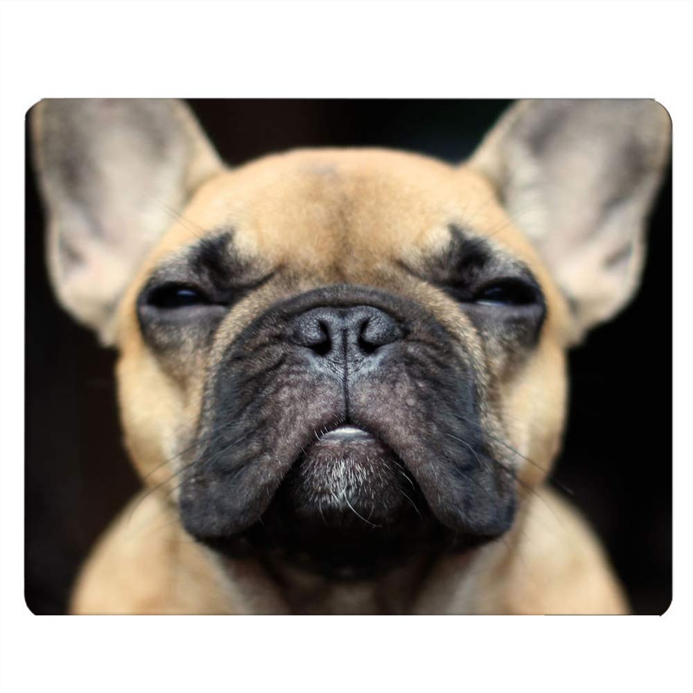 Nicokee Bulldog Gaming Mousepad Funny French Bulldog Face Mouse Pad Mouse Mat For Computer Desk Laptop Office 9.5 X 7.9 Inch Non