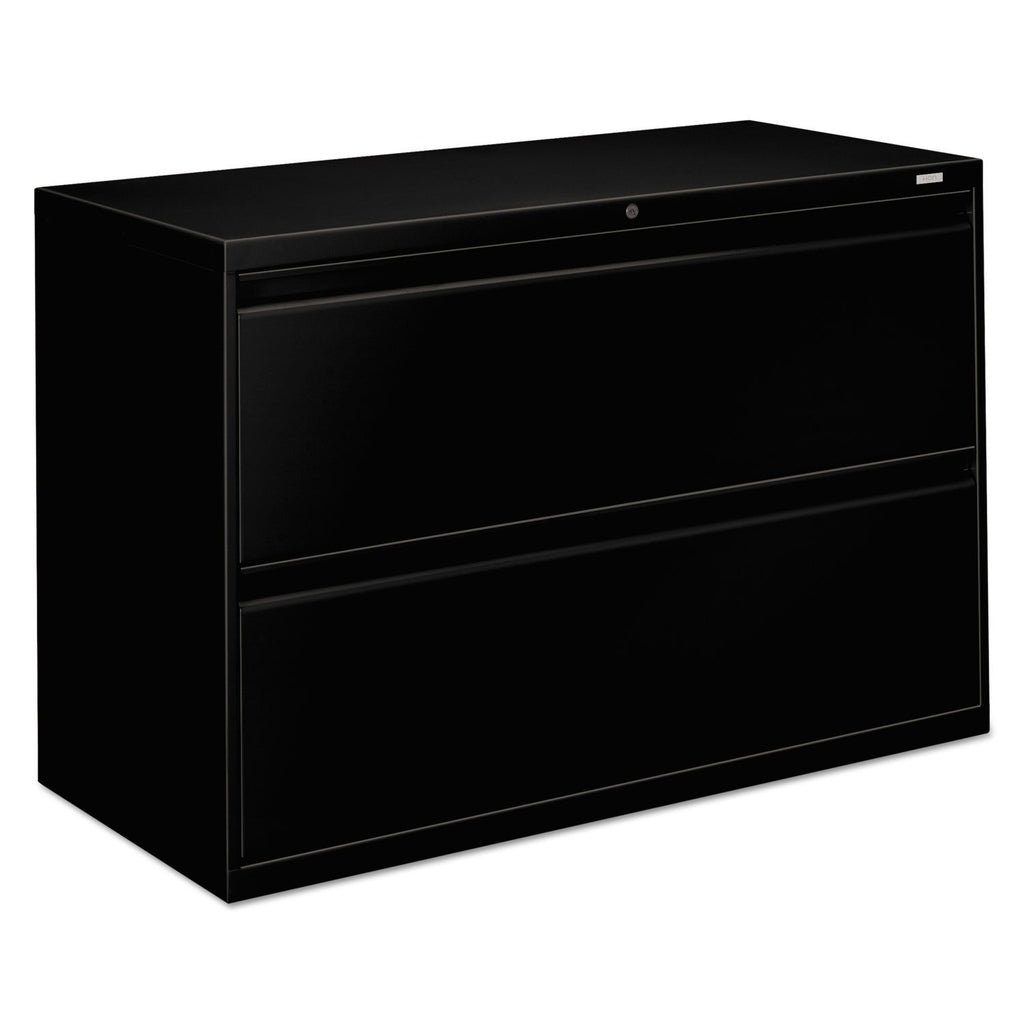 The Hon Company 2-Drawer, Lateral, With Lock, 42"X19-1/4"X28-3/8", Black