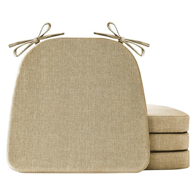 Shelfam Dshaped Dining Chair Cushions Set Of 4 Soft 17X16X2 Inch ...