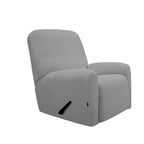 Purefit Stretch Recliner Sofa Slipcover With Pocket – Spandex Jacquard Non Slip Soft Couch Sofa Cover, Washable Furniture Protector With Elastic Bottom For Kids (Recliner, Light Gray)