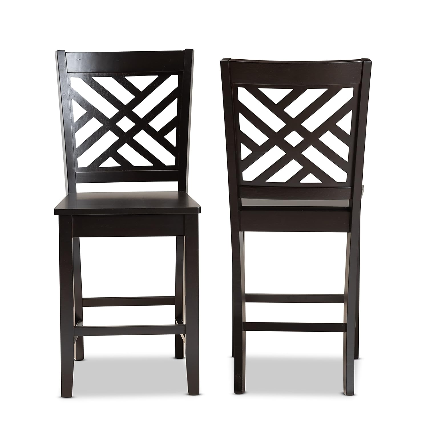Caron Modern Wood Cut-Out Back Counter Stool - Thumbnail 2