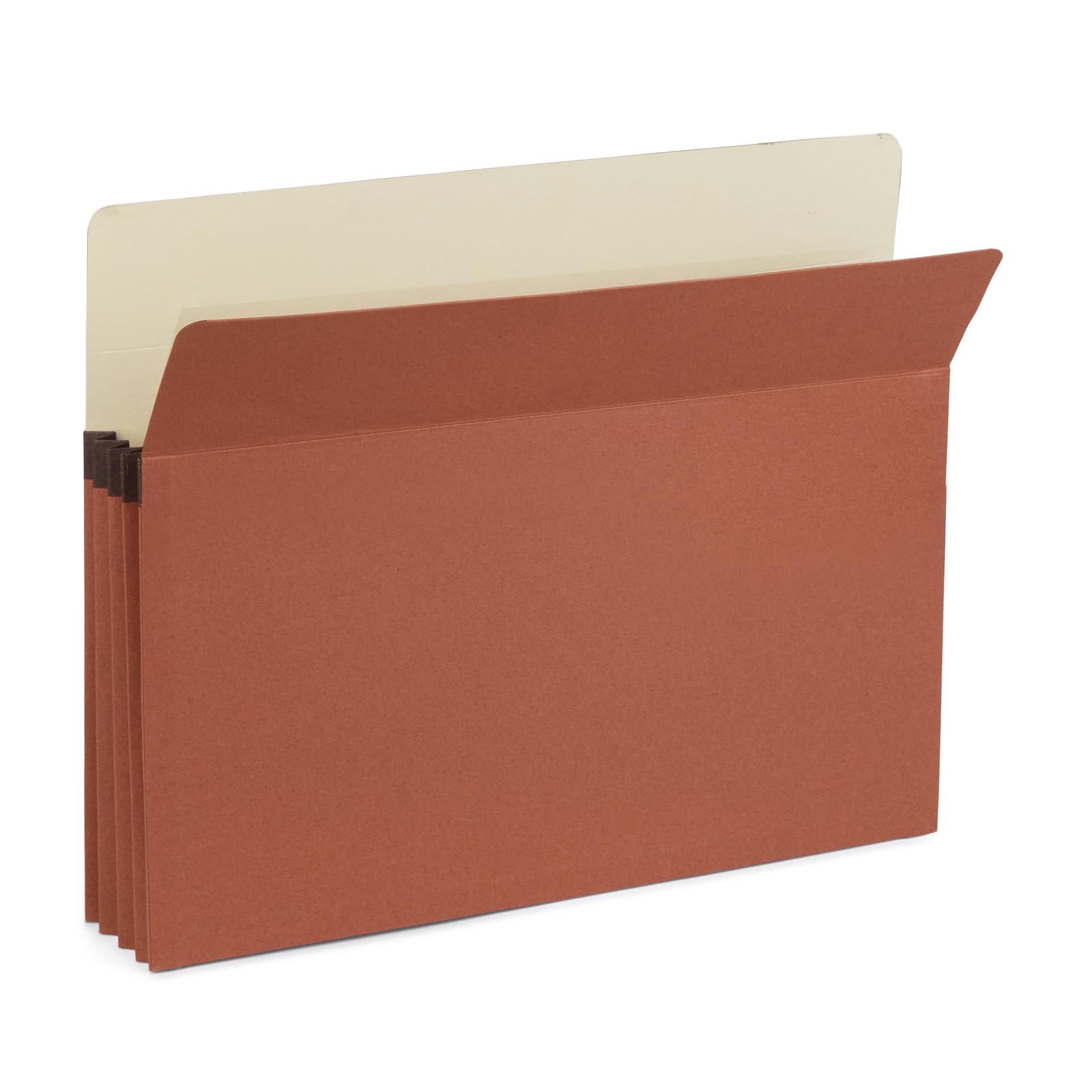 Blue Summit 10 Redwell Folders Letter Size, Brown Accordion File Folders, 3.5    Red Rope Expandable Pockets, Expanding Organize