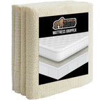 GORILLA GRIP Non Slip Mattress Gripper, Queen Size, White, Slip Resistant PVC, Prevents Sliding, Easy Trim Pads