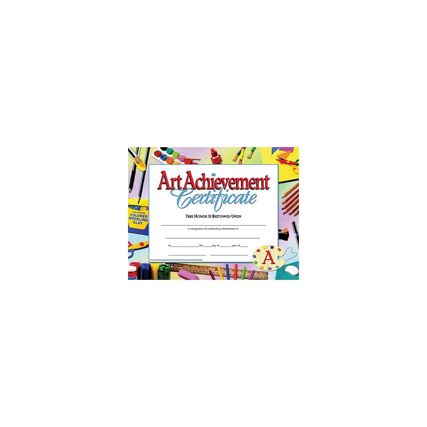 Hayes Art Achievement Certificate, 8.5-Inch X 11-Inch, Pack Of 30 (H-Va670)