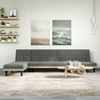 vidaXL Modern L-Shaped Sofa Bed, Dark Gray Fabric, Adjustable Convertible Design, Replacement Bed with USB Ports, Cozy Fabric Upholstery & Firm Plywood Frame