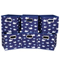 HSDT 13 inch Collapsible Storage Cubes Bins Fabric Storage Boxes Blue Foldable Cube Inserts Storage White Whale Folding Cloth St